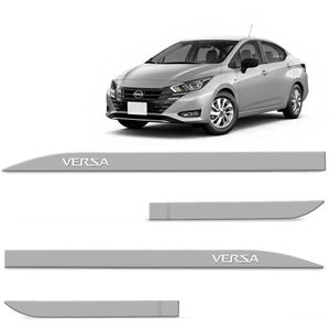 Jogo De Friso Lateral Versa 2012 A 2024 Prata Classic Alto Relevo