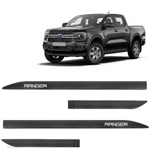 Jogo De Friso Lateral Ranger 2013 A 2024 Cinza Moscou Alto Relevo