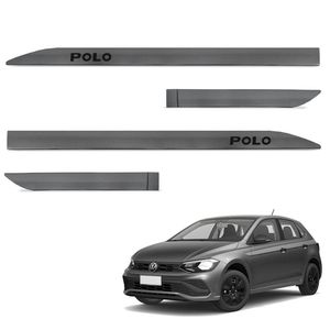 Jogo De Friso Lateral Polo 2018 A 2024 Cinza Platinium