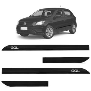 Jogo De Friso Lateral Gol 2013 A 2023 Preto Ninja Alto Relevo