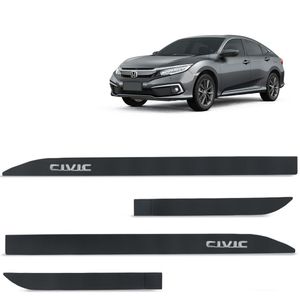 Jogo De Friso Lateral Civic 2017 A 2023 Cinza Basalto Alto Relevo