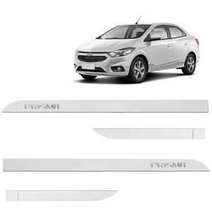 Jogo De Friso Lateral Prisma 2013 A 2019 Branco Summit Alto Relevo