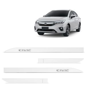 Jogo De Friso Lateral Civic 2017 A 2023 Branco Topazio Alto Relevo
