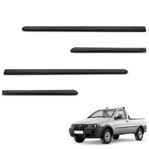 Jogo De Friso Lateral Strada Fire 2000 A 2004 Preto Modelo Original
