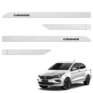 Jogo De Friso Lateral Cronos 2018 A 2024 Branco Banchisa