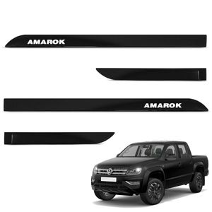 Jogo De Friso Lateral Amarok 2010 A 2025 Preto Mystic