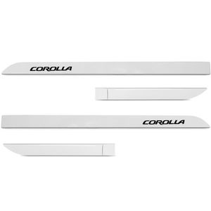 Jogo De Friso Lateral Corolla 2015 A 2024 Branco Polar
