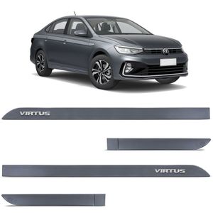 Jogo De Friso Lateral Virtus 2018 A 2024 Cinza Platinium Alto Relevo