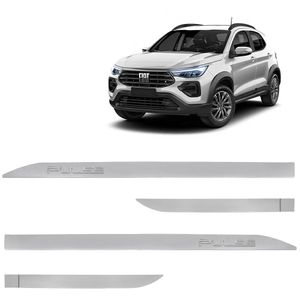 Jogo De Friso Lateral Pulse 2021 A 2023 Prata Bari Alto Relevo