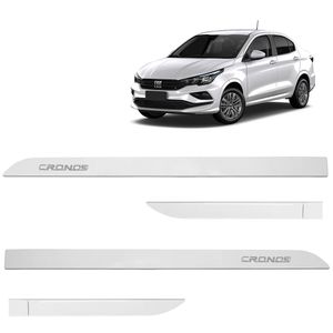 Jogo De Friso Lateral Cronos 2018 A 2023 Branco Alaska Alto Relevo