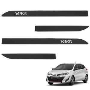 Jogo De Friso Lateral Yaris 2018 A 2024 Preto Texturizado