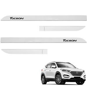 Jogo De Friso Lateral New Tucson 2017 A 2024 Branco Perola