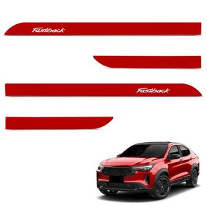 Jogo De Friso Lateral Fastback 2022 A 2024 Vermelho Montecarlo