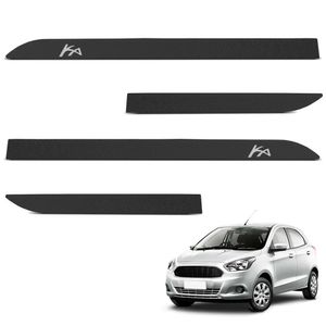 Jogo De Friso Lateral Ford Ka 2014 A 2021 Preto Texturizado