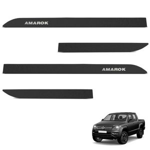 Jogo De Friso Lateral Amarok 2010 A 2023 Preto Texturizado