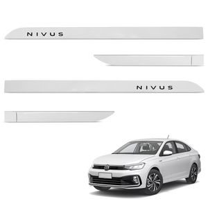 Jogo De Friso Lateral Nivus 2020 A 2024 Branco Cristal