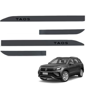 Jogo De Friso Lateral Taos 2021 A 2023 Cinza Indium