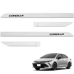Jogo De Friso Lateral Corolla 2015 A 2024 Branco Lunar