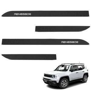 Jogo De Friso Lateral Renegade 2016 A 2024 Preto Texturizado