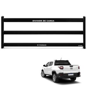 Divisor Cargas Caçamba Fiat Strada 2021 A 2025 Reforçado Preto
