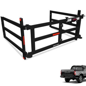 Extensor De Caçamba S10 Cd 2001 A 2011 Divisor Dobravel Edd Preto