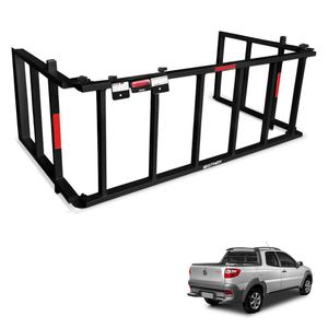 Extensor De Caçamba Strada 2014 A 2020 Divisor Rampa Preto Edr