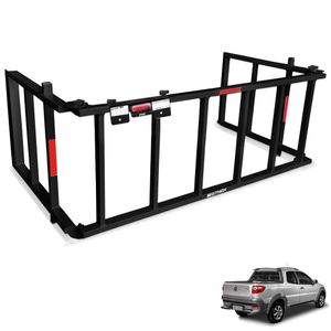 Extensor De Caçamba Strada 2014 A 2020 Rampa Preto Reforçado 350kg