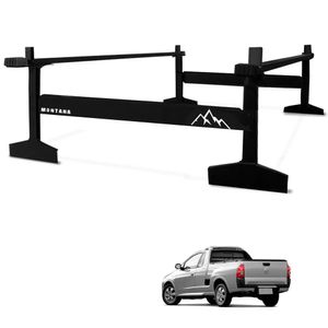 Rack De Caçamba Alto Duplo Cargo Montana 2004 A 2010 Preto