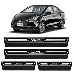 Jogo De Soleira Premium Hb20s 2013 A 2023 Escovada 4 Portas