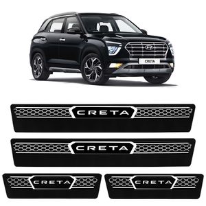 Jogo De Soleira Premium Hyundai Creta 2022 2023 Elegance 4 Portas