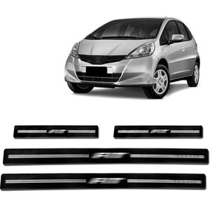 Jogo De Soleira Resinada New Fit 2014 A 2021 Preto Alto Brilho