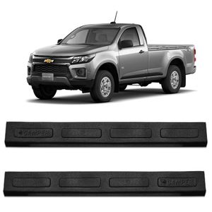 Jogo De Soleira Porta Chevrolet S10 Cs 2012 A 2025 Injetada Preto