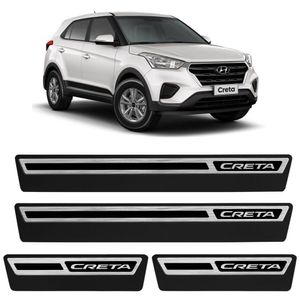 Jogo De Soleira Premium Creta 2017 A 2021 Escovada 4 Portas