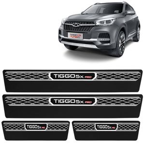 Jogo De Soleira Premium Tiggo 5x Pro 2019 A 2023 Elegance 4 Portas