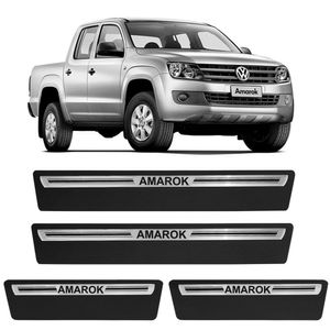 Jogo De Soleira Premium Amarok 2010 A 2023 Escovada 4 Portas