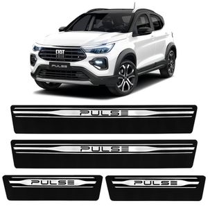 Jogo De Soleira Premium Fiat Pulse 2022 2023 Escovada 4 Portas