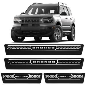 Jogo De Soleira Premium Ford Bronco 2021 A 2023 Elegance 4 Portas