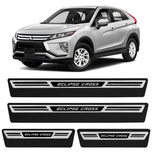 Jogo De Soleira Premium Eclipse Cross 2019 A 2023 Escovada 4 Portas