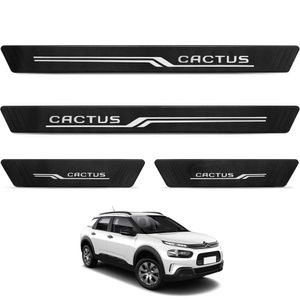 Jogo De Soleira Cactus 2018 A 2024 Texturizado 4 Peças Preto