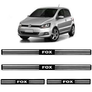 Jogo De Soleira Resinada Fox 2004 A 2022 Preto 4 Peças