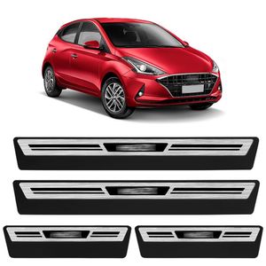 Jogo De Soleira Premium Hb20 2013 A 2024 Escovada 4 Portas