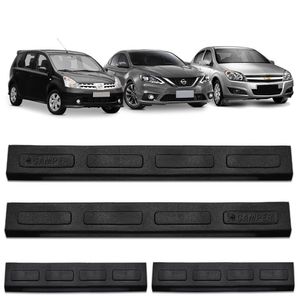 Jogo De Soleira Porta Sentra Livina Vectra 2005 A 2019 Injetada Preta
