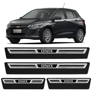 Jogo De Soleira Premium Onix 2020 A 2023 Escovada 4 Portas