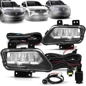 Kit Farol De Milha Fiat Fastback Toro Pulse 2021 A 2024 Full Led Botão Modelo Touch