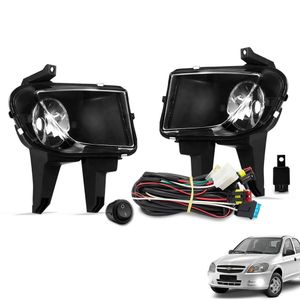 Kit Farol De Milha Celta 2007 A 2015 Prisma 2007 A 2012 Botão Tic Tac