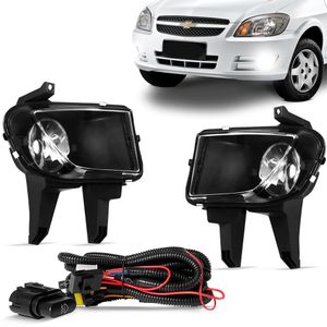Kit Farol De Milha Celta Prisma 2007 A 2011 Aux. Neblina Botão Original