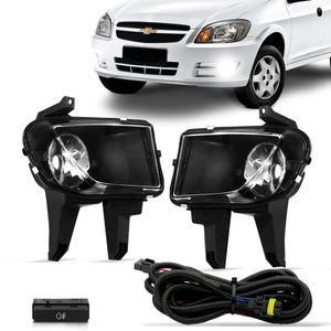 Kit Farol De Milha Celta 2012 A 2016 E Prisma 2012 Auxiliar Neblina Botão Original