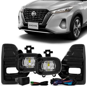 Kit Farol De Milha Kicks 2021 2022 Auxiliar Neblina Full Led