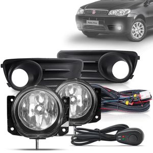 Kit Farol De Milha Palio Siena Fire Economy 2010 A 2017 Auxiliar Neblina