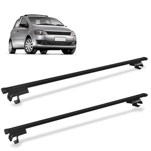 Rack De Teto Travessa Larga Universal 1,35 Mts Aluminio Preto